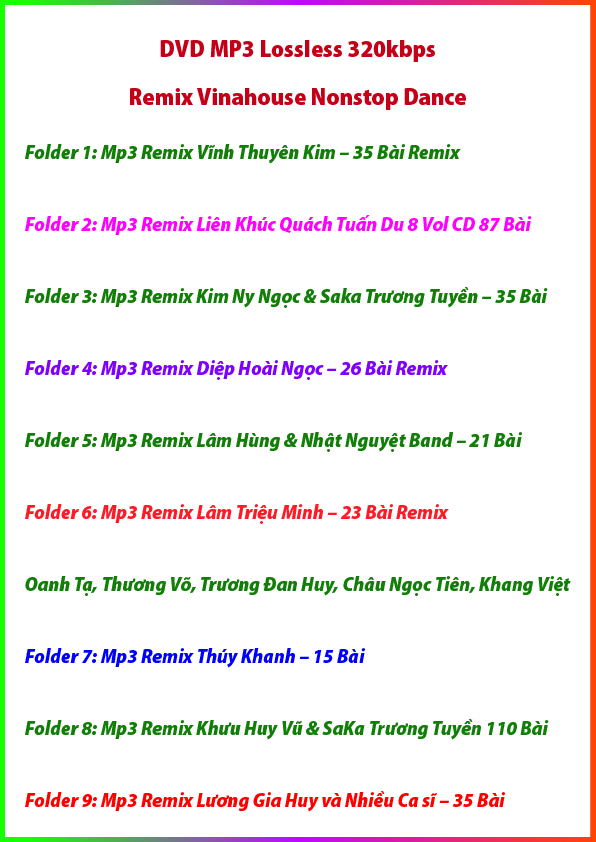 [DVD-Remix] Dvd Mp3 Lossless 320kbps Remix Vinahouse Nonstop Dance