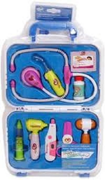 Đồ chơi nhập vai cho bé thành bác sĩ khám bệnh dùng pin có đèn cao cấp, Do choi nhap vai cho be thanh bac si kham benh dung pin co den cao cap (kèm pin)