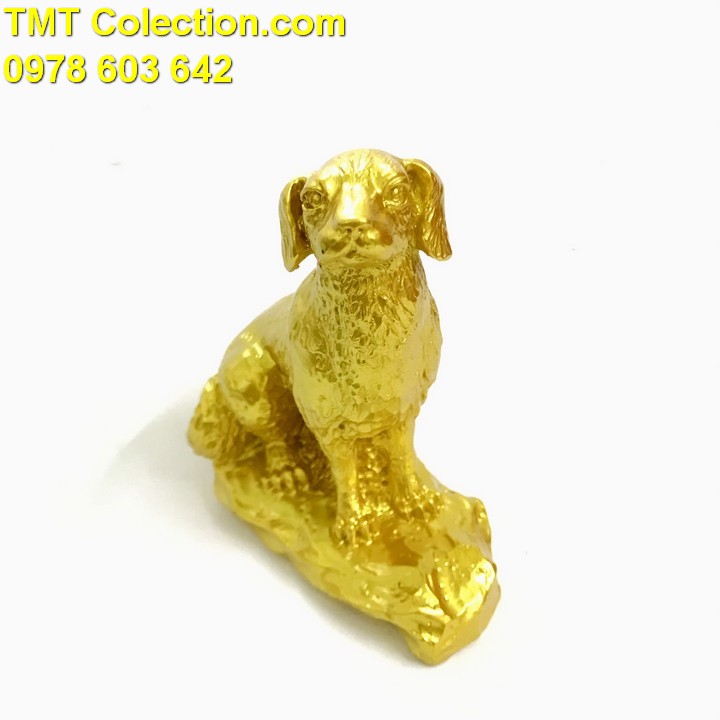 [HCM]Tượng Con Chó Vàng Màu vàng - SP005238