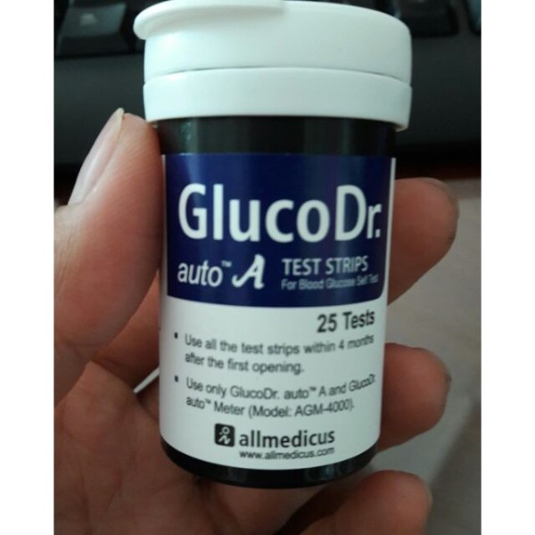 Lọ 25 Que thử đường huyết Gluco Dr Auto AGM-4000 cao cấp
