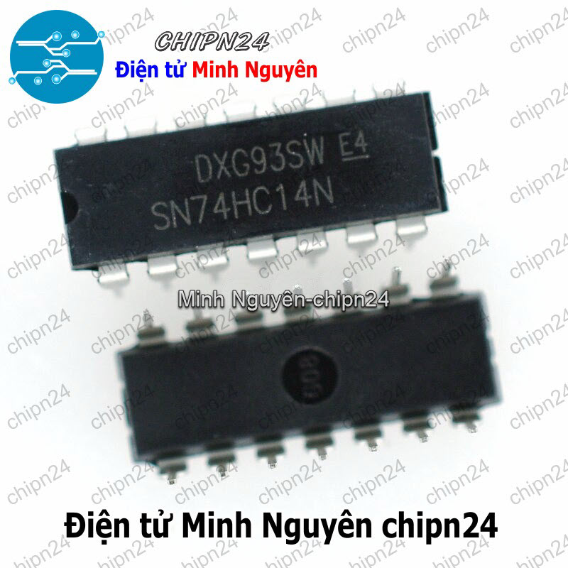 [3 con] (DIP) IC 7414 74HC14 DIP-14 (74HC14N) (IC Cổng NOT, Schitt Trigger (6 Cổng NOT)) - HH000408