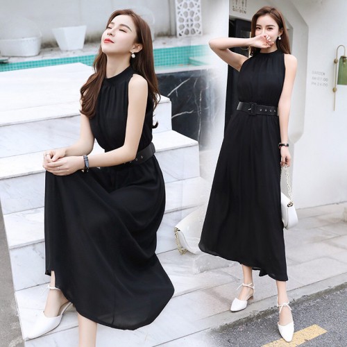 [HCM]ĐẦM MAXI XÁM KÈM NỊT