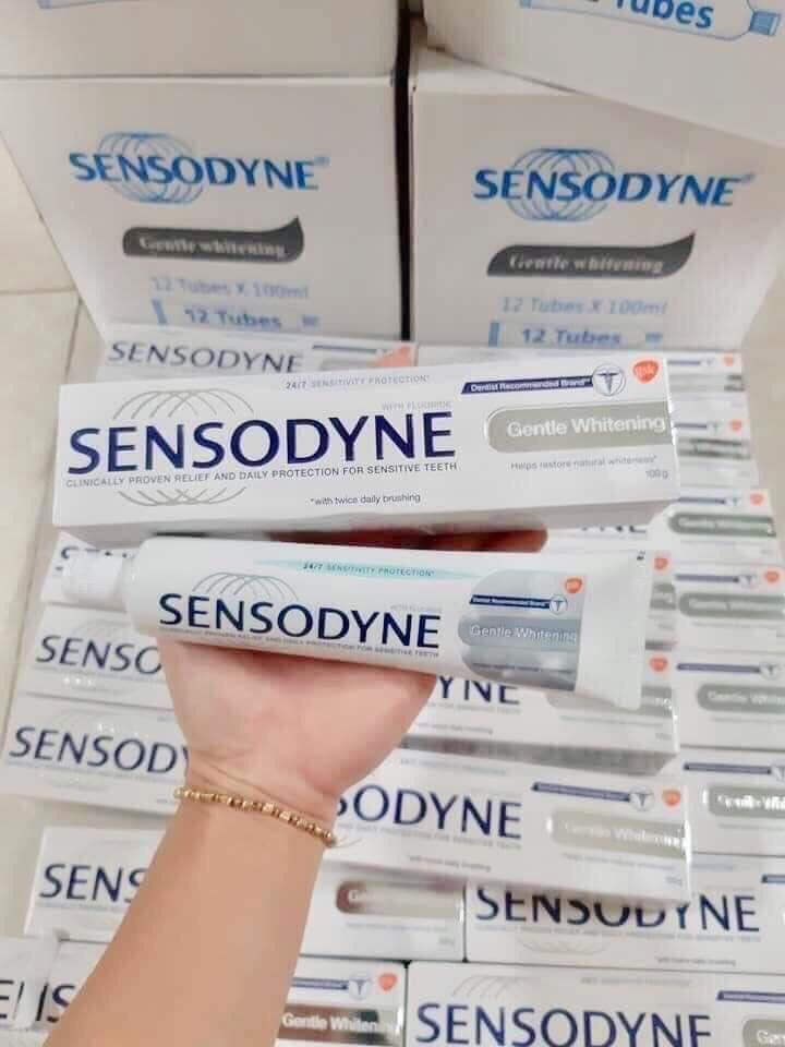 Kem đánh răng Sensodyne trắng răng giảm ê buốt