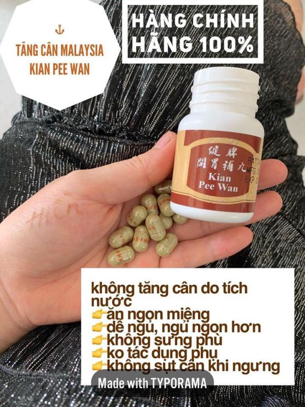 Tăng cân Kian.Pee.Wan - Kiện tỳ khai vị - Tăng cân Malaysia cam kết tăng cân sau 1 tuần , giúp ăn ngon ngủ ngon cao cấp