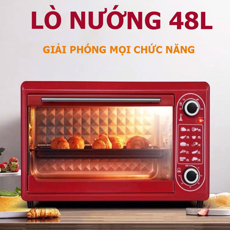 48L multifunctional electric oven, 8 cooking modes, microwave oven