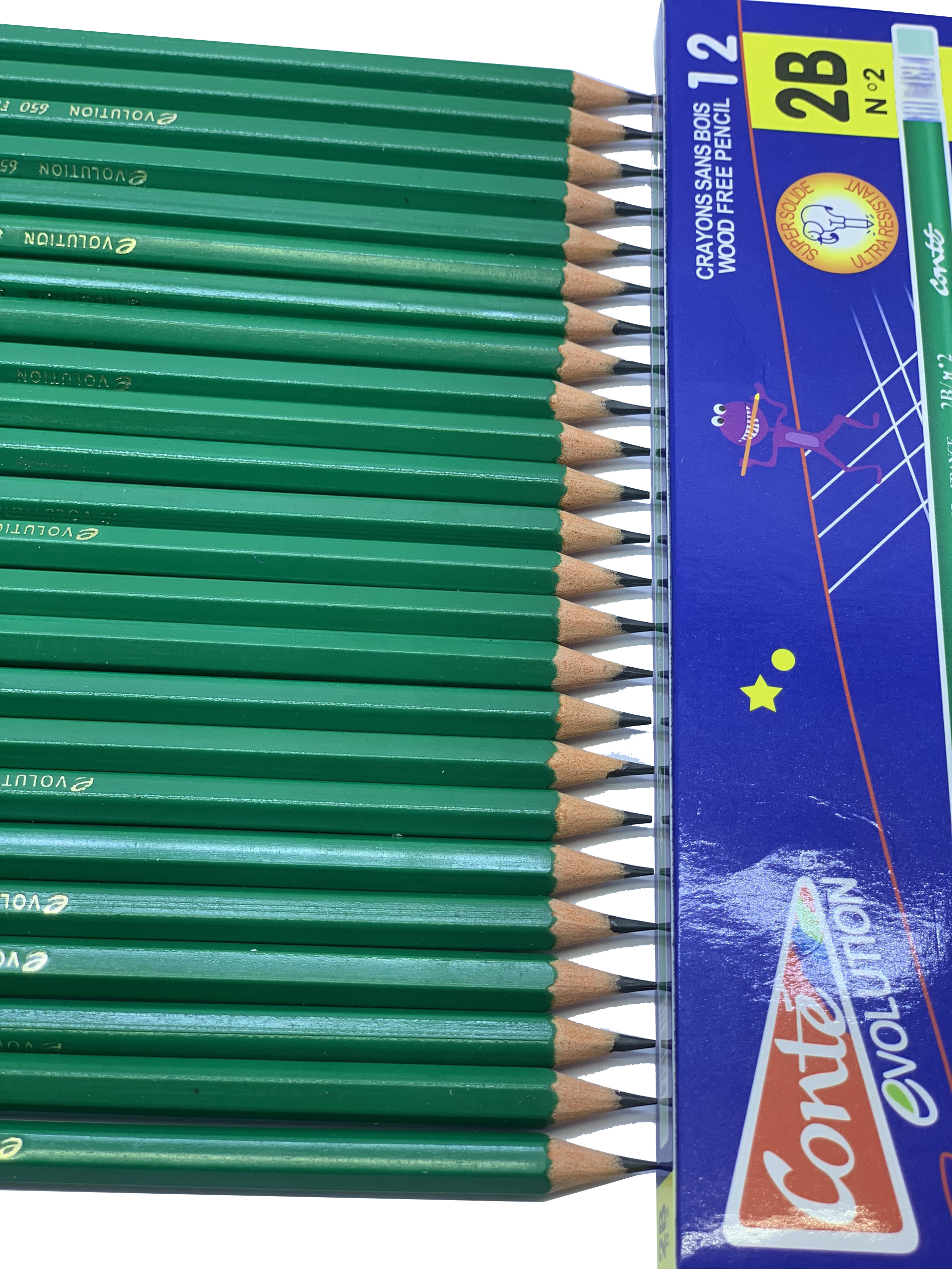 Bút chì Conte cao cấp hộp 12 cây - 2B