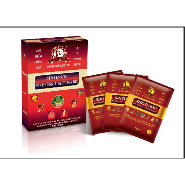 Hộp 3 gói dầu Shitinsof nhuộm tóc đen Hán Phương, Linh Chi