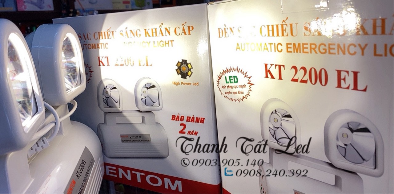 Đèn Sạc chiếu Sáng Khẩn Cấp KENTOM 2200 PIN