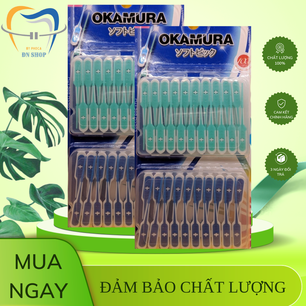 Tăm Silicon Siêu mềm Okamura (Vỉ 60 cây)