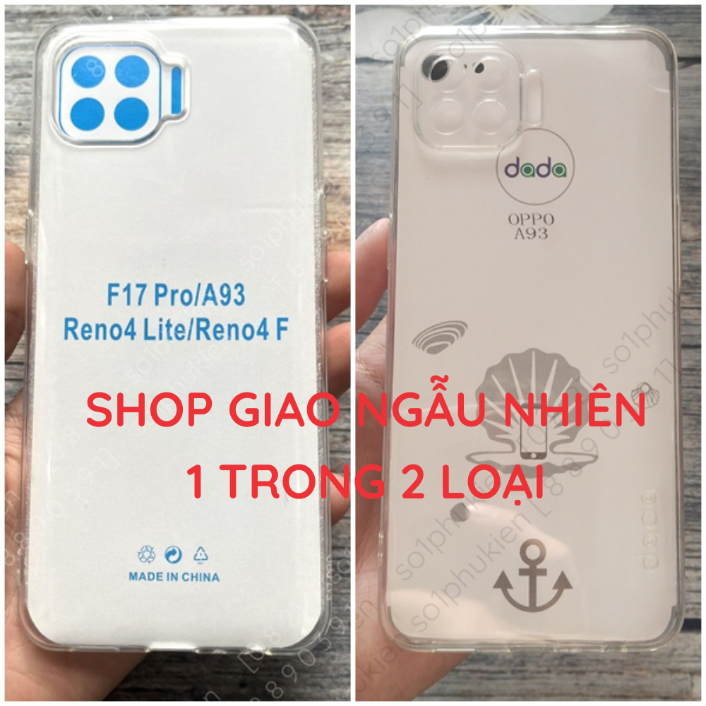 Ốp lưng Oppo A93 / F17 Pro loại dẻo trong và loại dẻo đen bảo vệ cam bền đẹp
