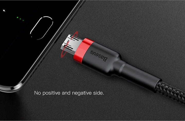 Cáp sạc nhanh Baseus Cafule Micro USB cho Smartphone Android Samsung/ Xiaomi/ Oppo/ Asus/ Huawei (2.4A, Quick charge 3.0)