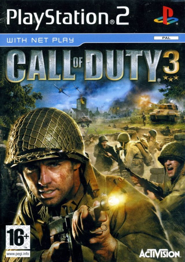 Đĩa game ps2, call of duty: 3 cho ps2