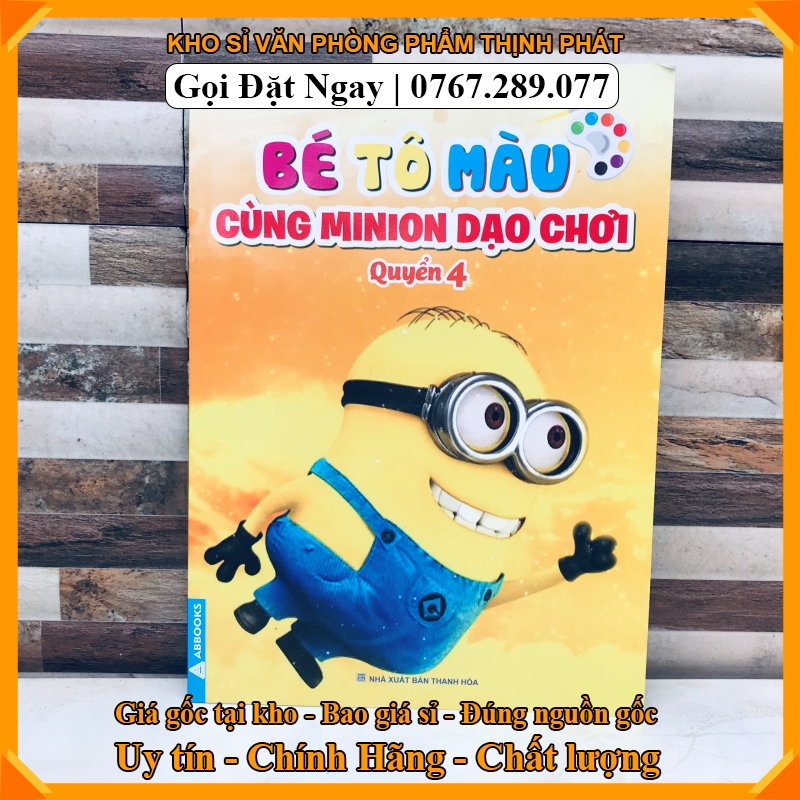 BÉ TÔ MÀU MINION  4 QUYỂN
