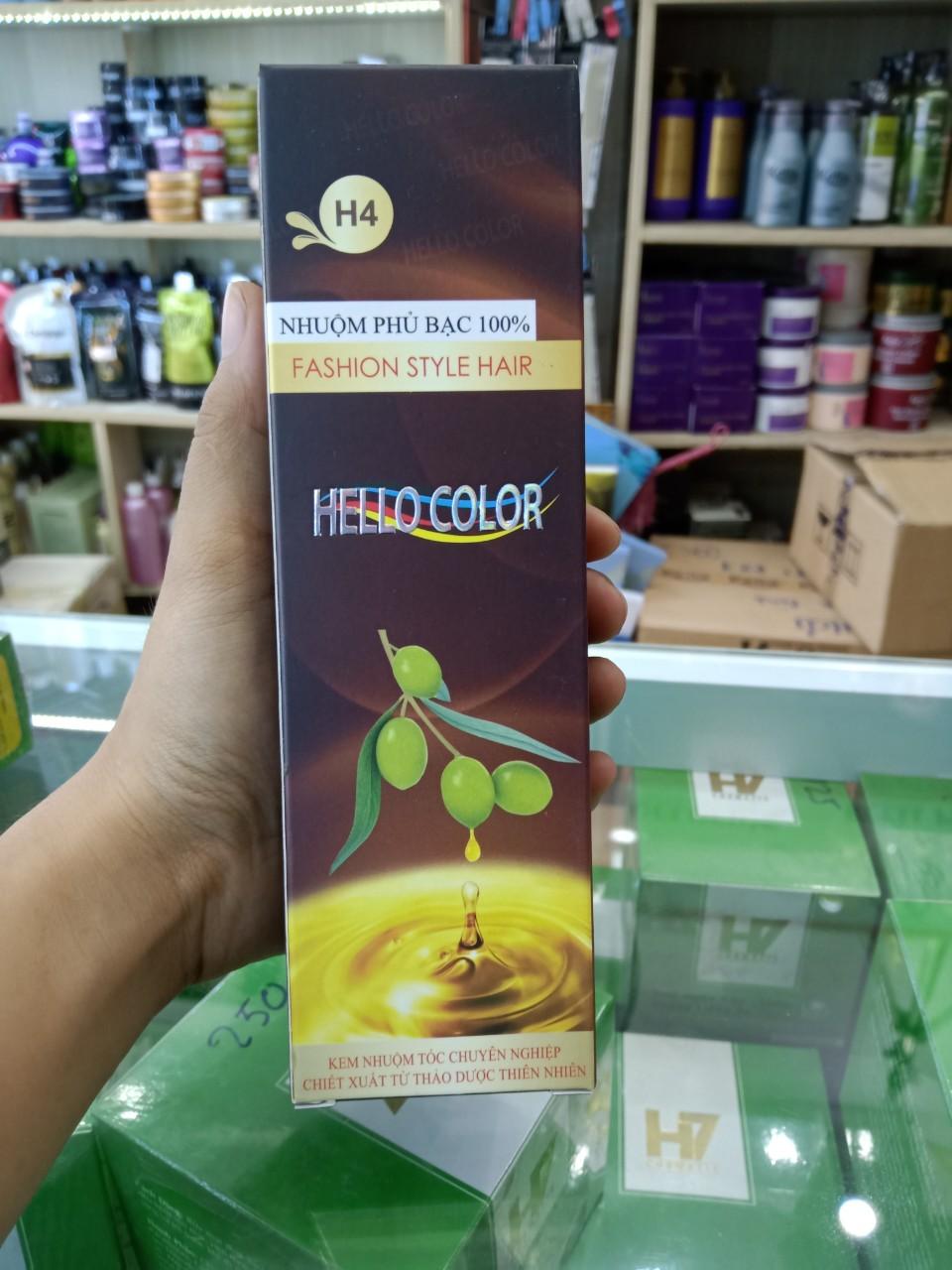 Kem nhuộm tóc thảo mộc phủ bạc HELLO COLOR