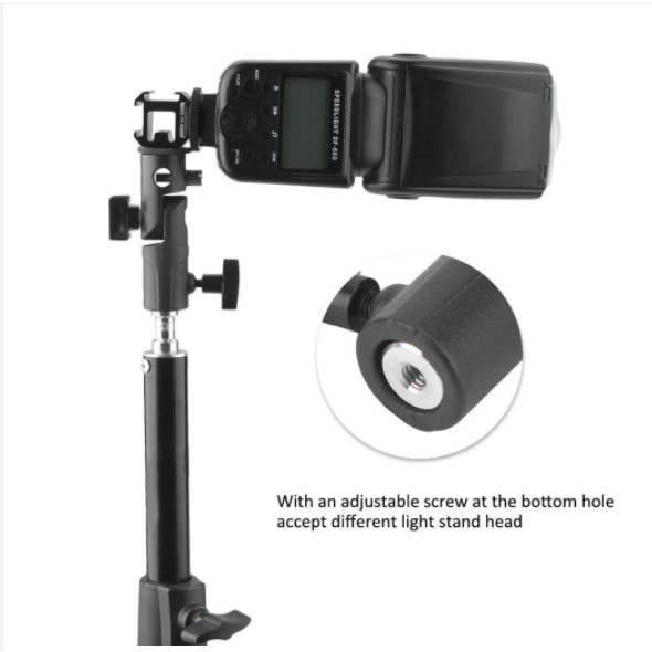 Gá đèn Flash gắn dù - phụ kiện studio, Chân Đế E Mount giá rẻ