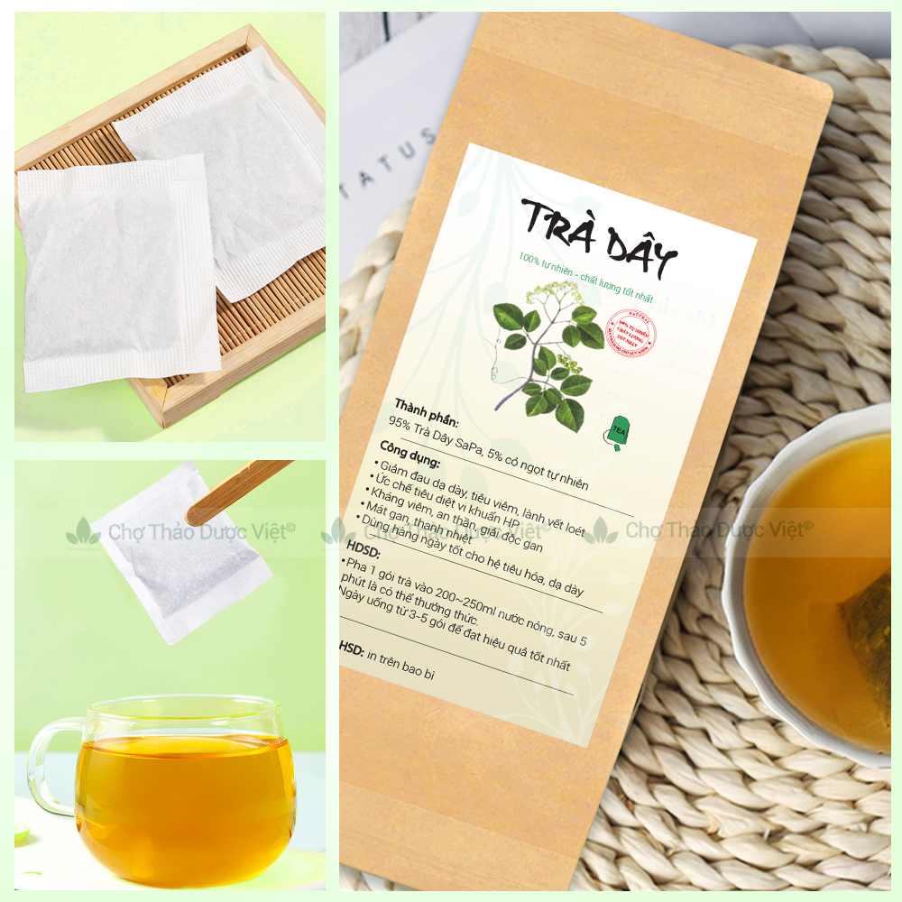 Trà dây túi lọc, bịch 30 túi x 3g, đậm vị trà thơm ngon, dễ uống - Chợ Thảo Dược Việt