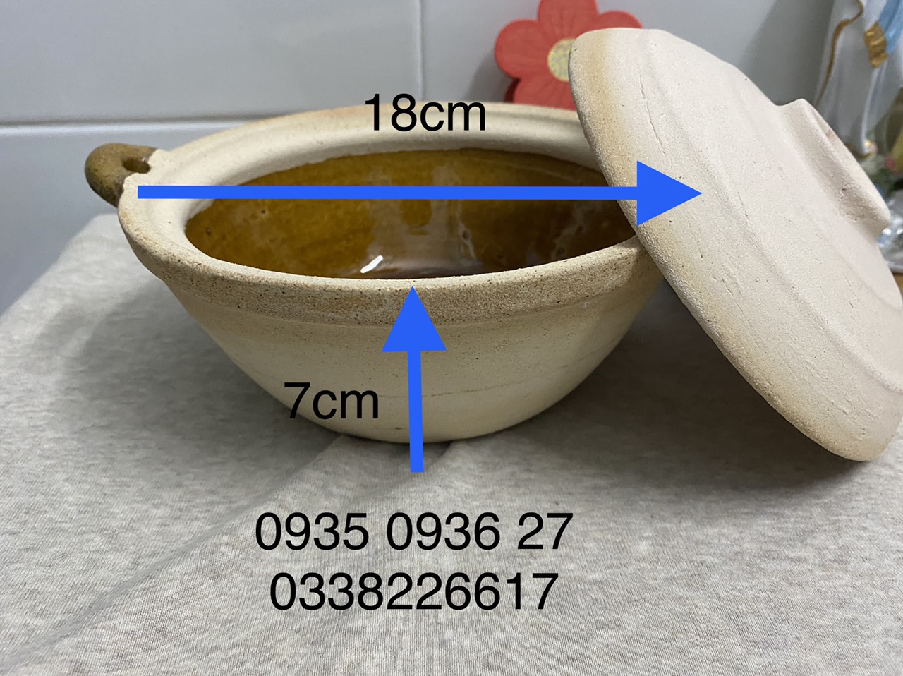 278.  Nồi tráng men đất cát trắng Phú Yên