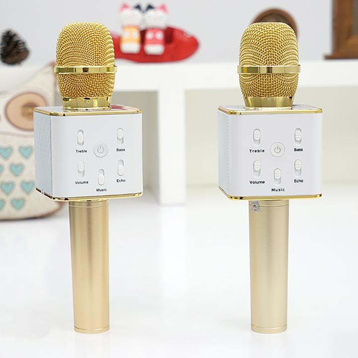 Micro Karaoke Bluetooth Q7 Kiêm Loa Nghe Nhạc Bluetooth - Mic Hát Karaoke Bluetooth