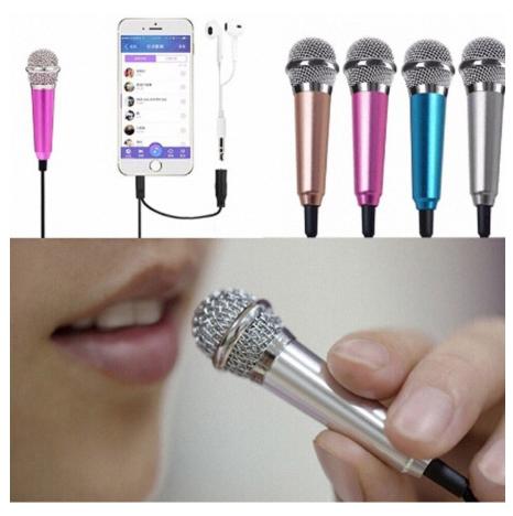 -Micro Mini Hát Karaoke Trên Điện Thoại(Cài App Cho Điện Thoại Mới Hát Được)