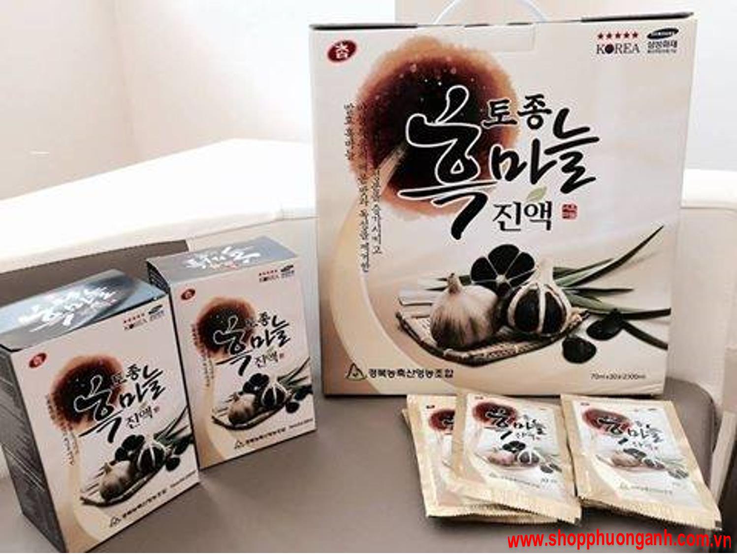 Nước tinh chất tỏi đen Hàn Quốc Cao cấp ( hộp 30 gói x 70ml)