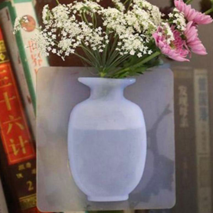 Bình Hoa Silicon Dán Tường,Dán Kính Decor Trang Trí
