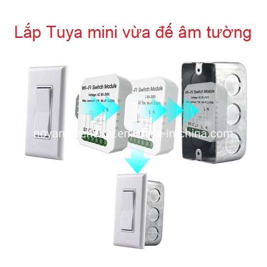 Mudule Tuya Wifi hỗ trợ công tắc tay 1 kênh