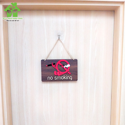 Bảng gỗ decor trang trí SHOP 🚀NO SMOKING🚀 (tặng kem móc treo tường)