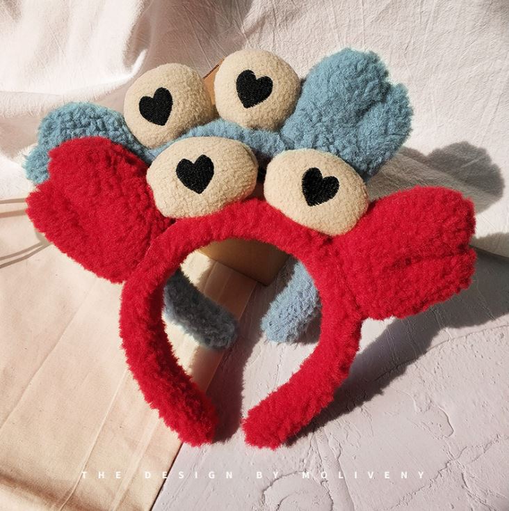 (5 màu) Băng Đô, Bờm Cài Tóc Hình Con Cua Siêu Cute