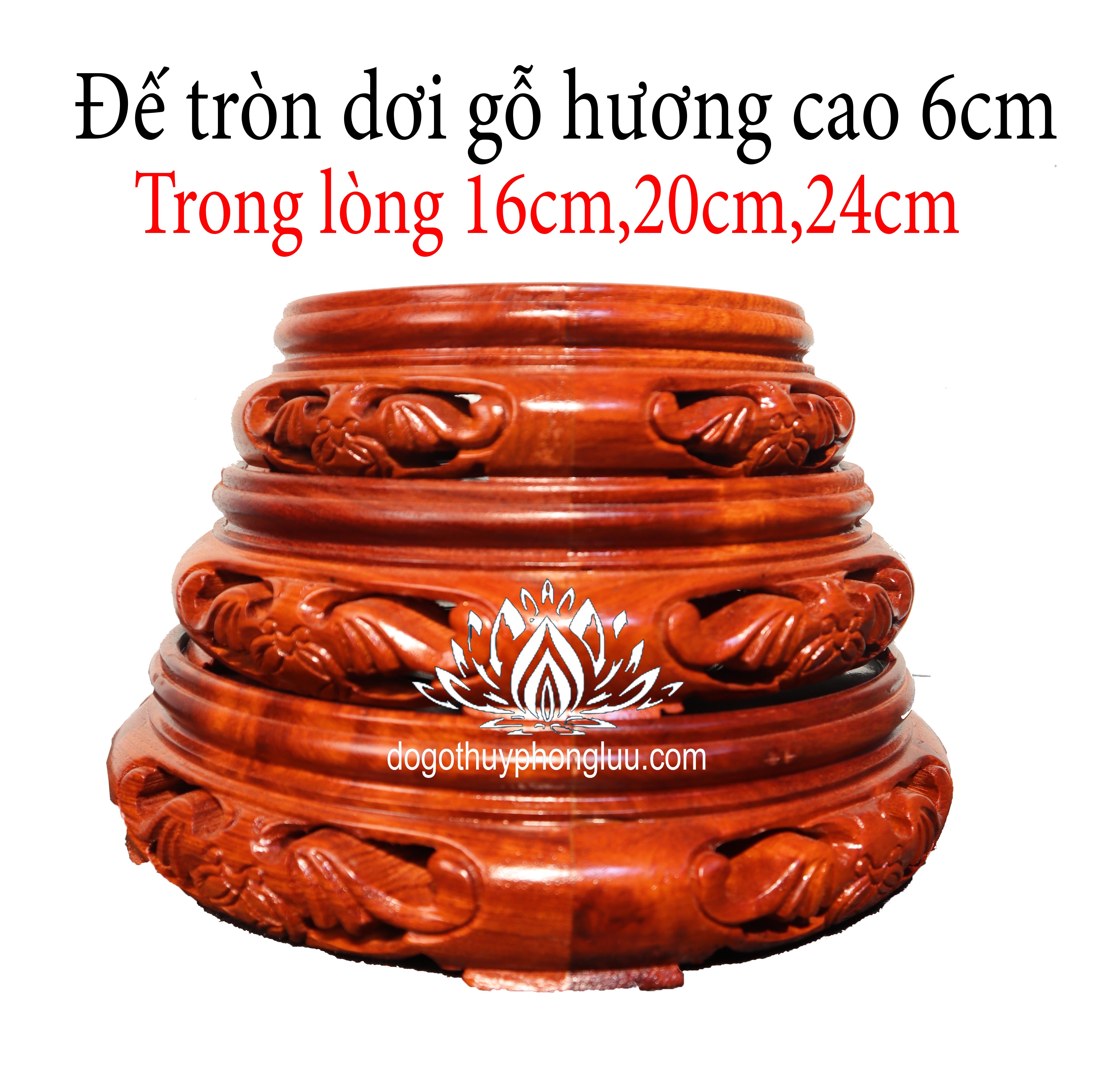 Kỷ tròn đế dơi tròn,Đế kê bát hương,Kỷ dơi gỗ hương cao 6cm