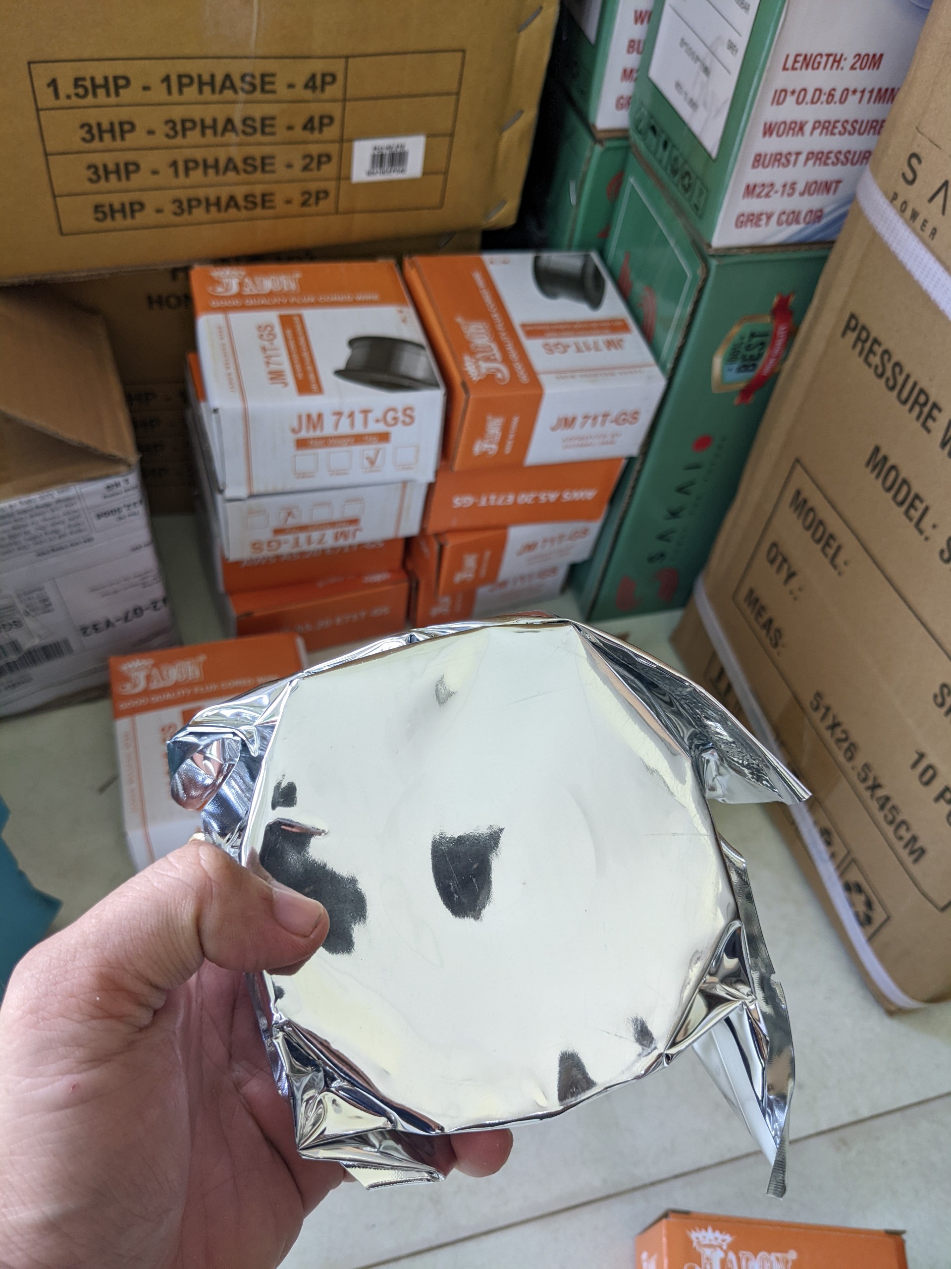 Cuộn dây hàn inox 1kg, dây có thuốc và dây không thuốc