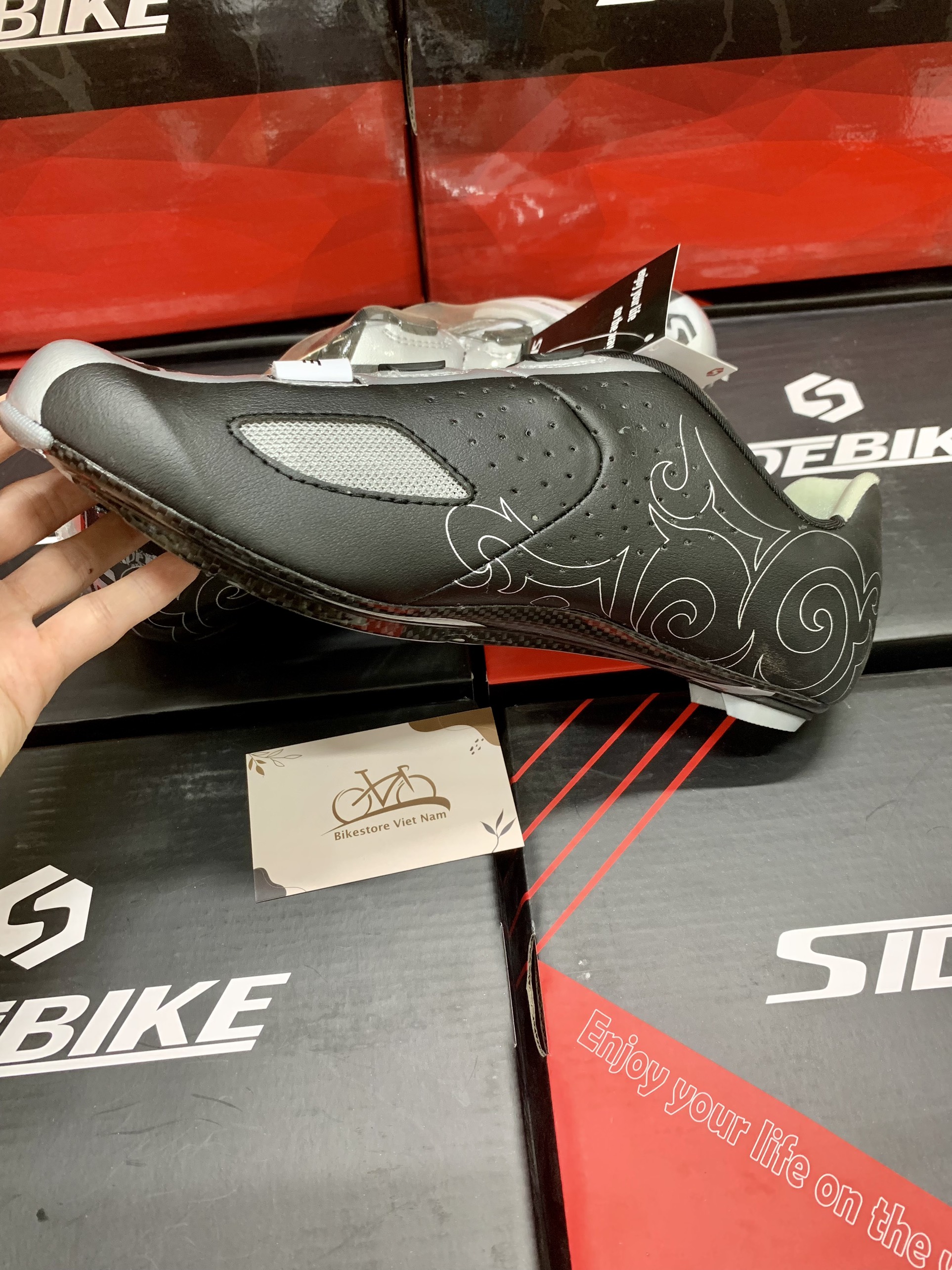 Giày Xe Đạp Sidebike SD002 Pro RD Đế Carbon