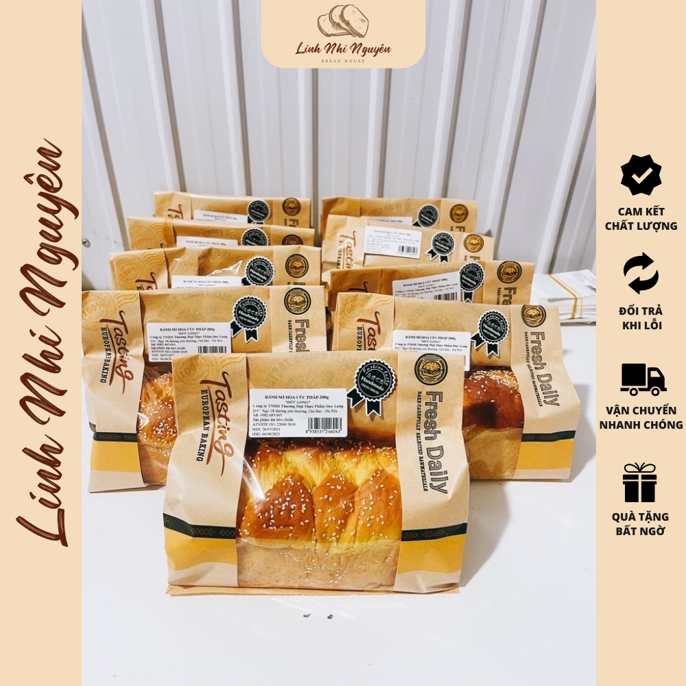 Bánh mì hoa cúc pháp 300gram đức long