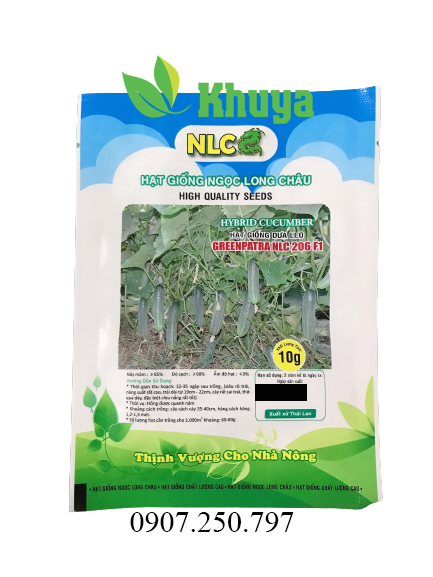 Hạt giống Dưa Leo Ngọc Long Châu 206 F1 10gr