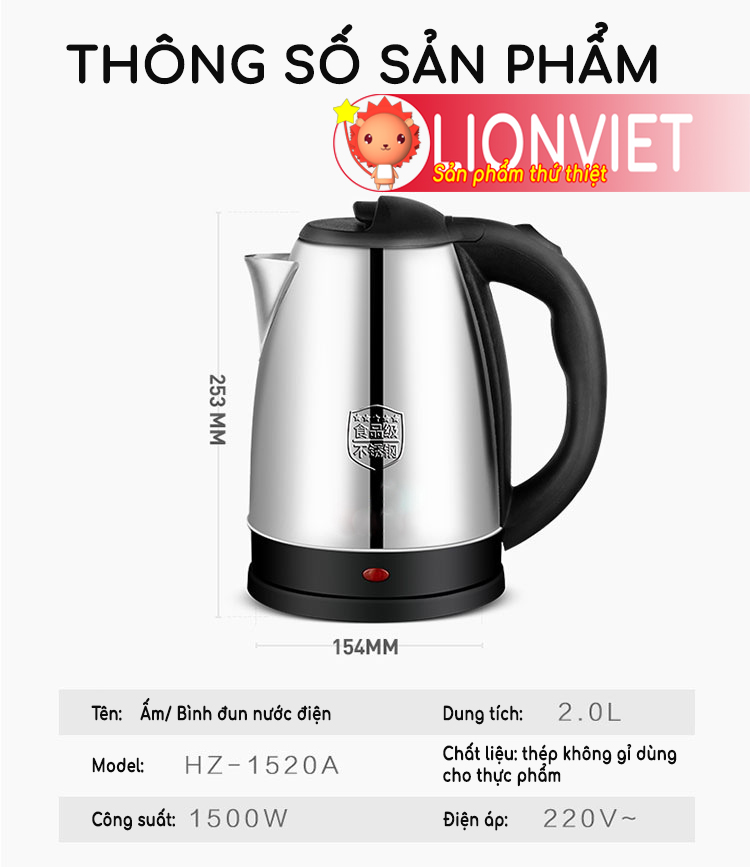 Ấm bình đun nước inox 304 siêu tốc siêu bền