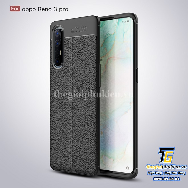 Ốp lưng OPPO Reno3 Pro silicon giả da Auto Focus