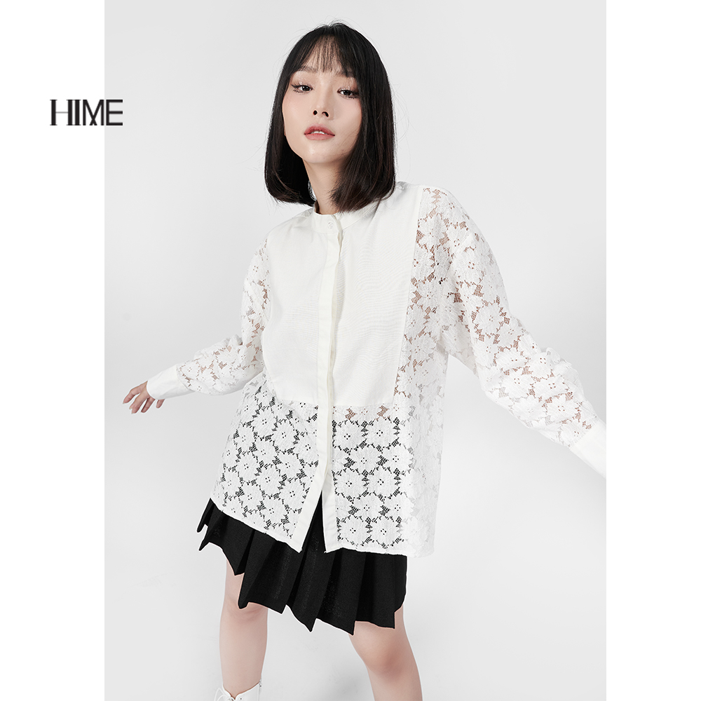 Áo sơ mi HIME thiết kế phối ren H055