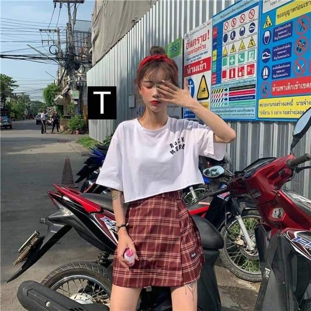 Áo croptop ROCK chữ ngực DTR0719