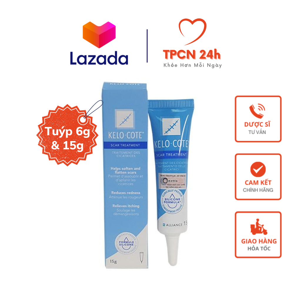 (Nhập Khẩu) Kem xóa sẹo Kelo Cote 6g và 15g