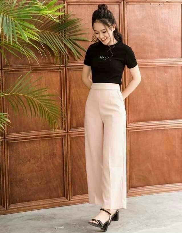 QUẦN TÂY CÔNG SỞ NỮ ỐNG RỘNG .