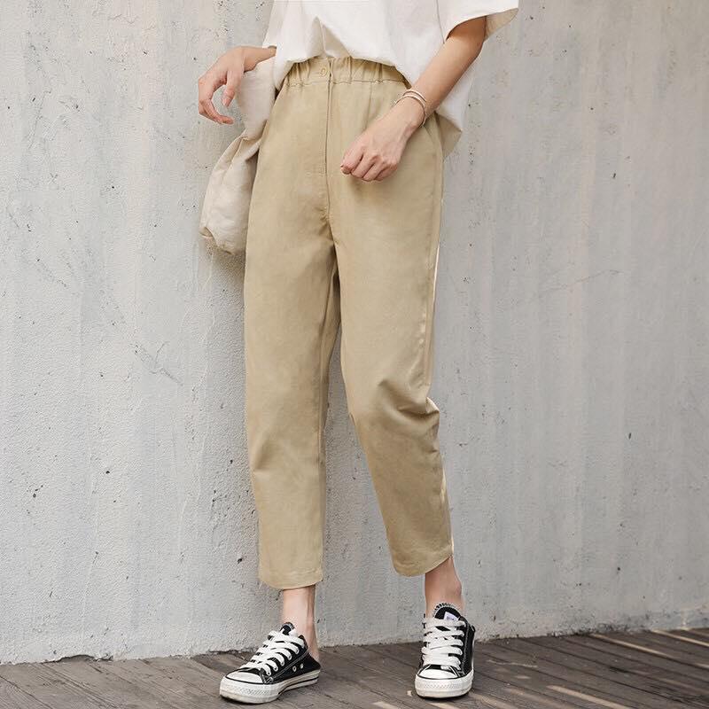 [HCM]VIDEO SHOP TỰ QUÂY - Quần baggy kaki basic pants unisex ( kèm ảnh thật )