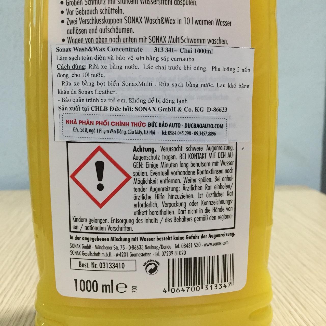 SONAX Wash and Wax 313341- 1 lít