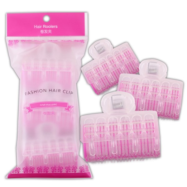 [3Pcs/Set] Hộp 3 Ống Cuốn Tóc Có Kẹp Cao Cấp Tạo Kiểu Tóc Xoăn Bồng Bềnh Xinh Xắn Hair Roll Hair Curcle Bangs Plastic Self-adhesive Hair Curling Clip Hairdressing Styling Tool No Heat Loop