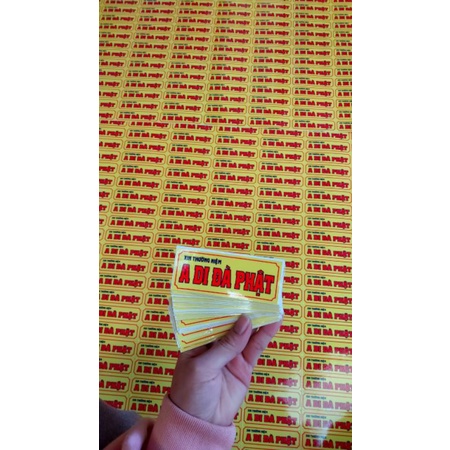 100 MIẾNG DECAL 10×4CM DÁN TƯỜNG,CHÙA,TẶNG