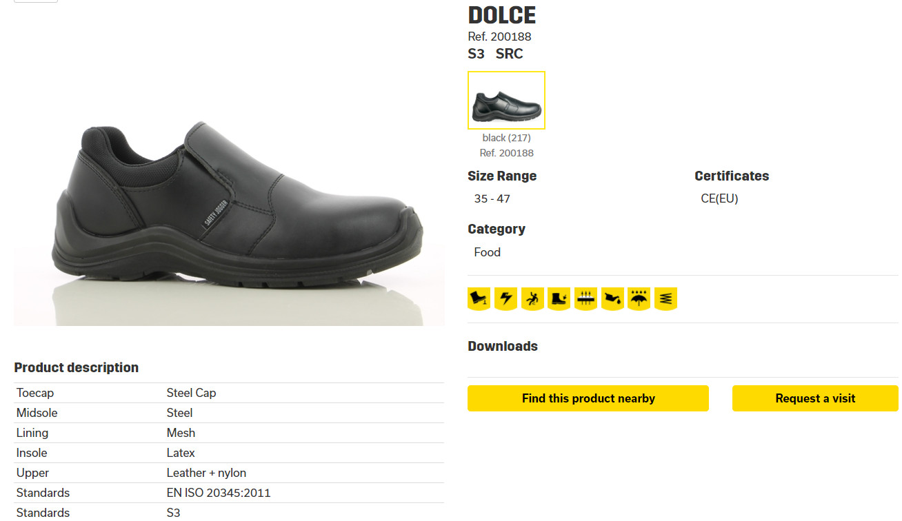 GIÀY BẢO HỘ LAO ĐỘNG JOGGER MODEL: DOLCE S3 - PRO-PRO