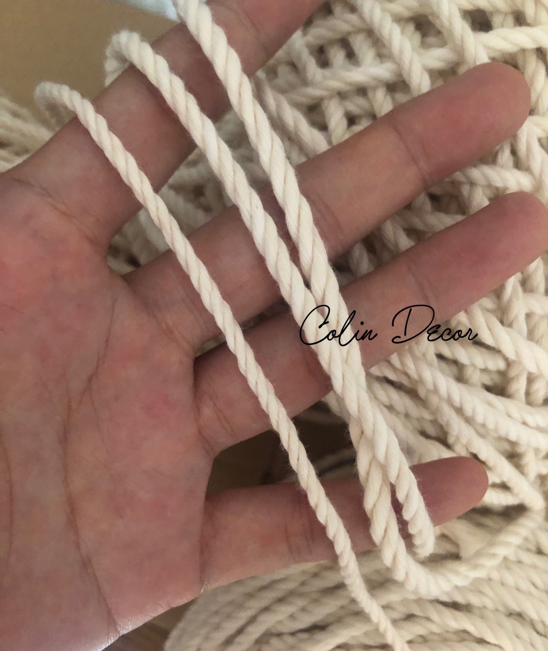 Dây macrame decor handmade dây thừng cotton trang trí