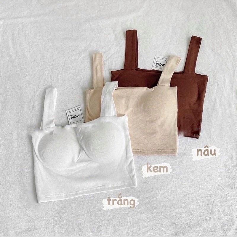 Áo 2 Dây Croptop Dây Bản To Có Đệm