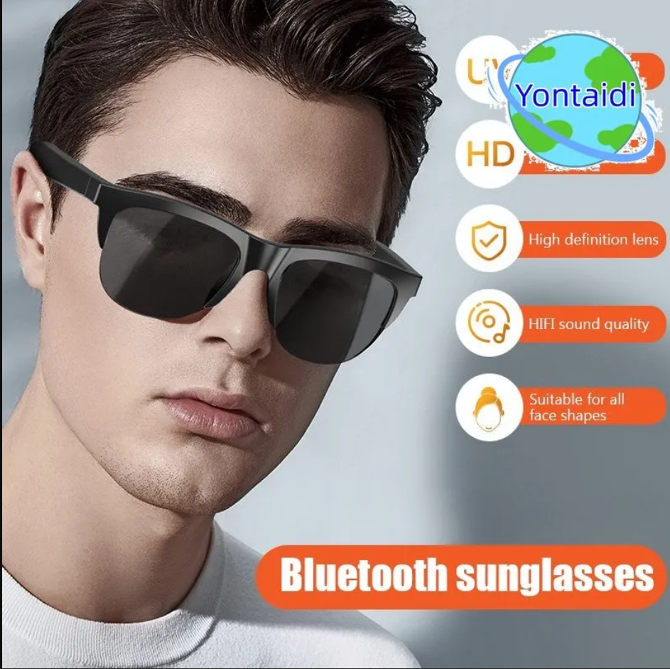 Mắt kính bluetooth f06 cảm ứng nghe nhạc, tai nghe bluetooth thông minh 5.0, không dây, kính râm bluetooth phân cực thể thao, lái xe, kính mắt bluetooth, phổ thông.