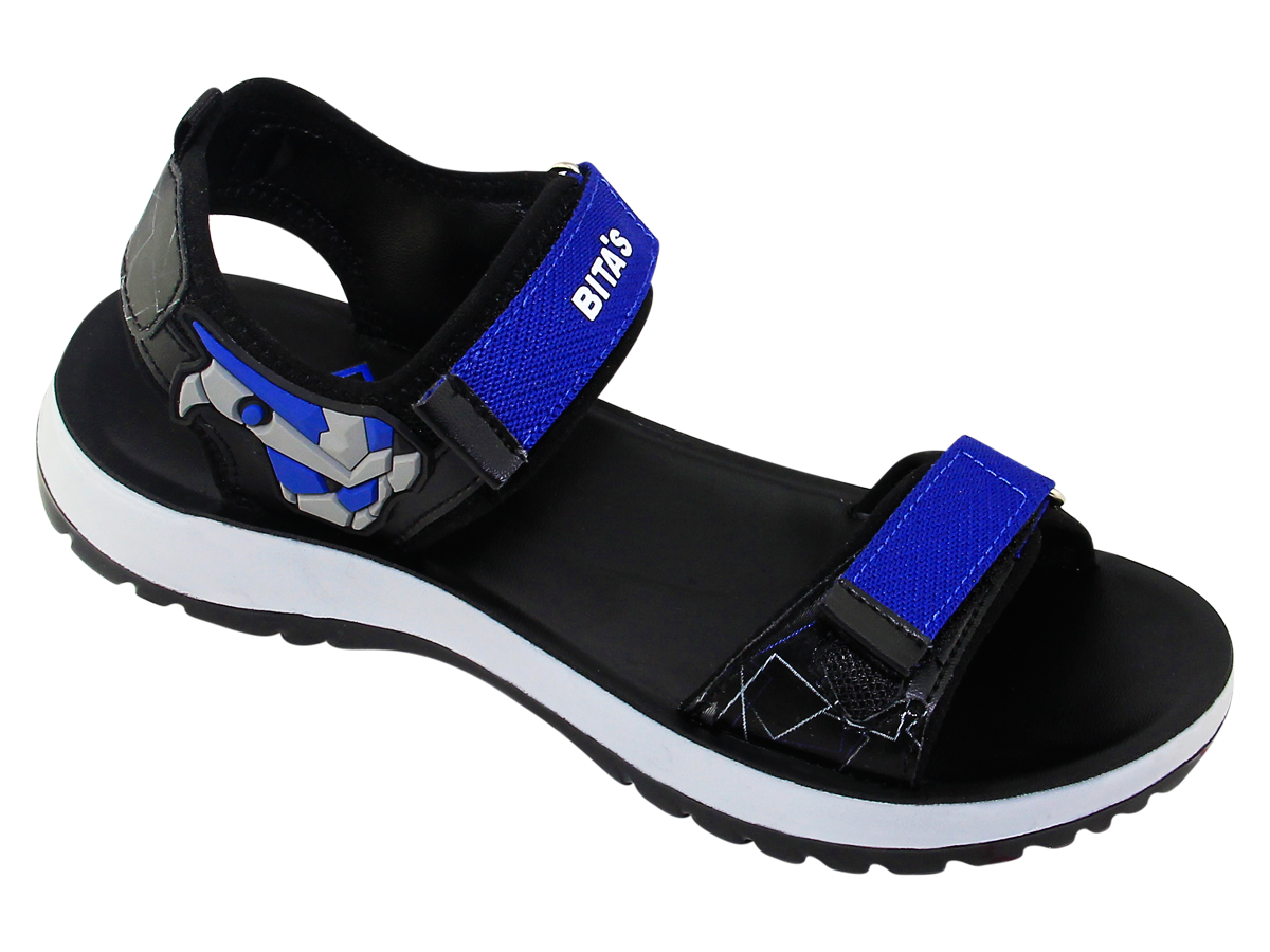 Sandal đế bằng bé trai Bita's SEN.76 (Đen + Xám + Xanh dương)