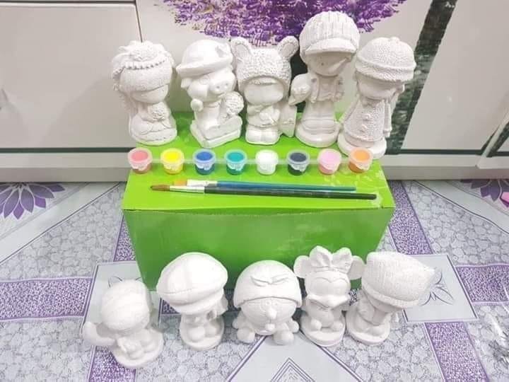 Bộ 10 tô tượng kèm màu cho bé
