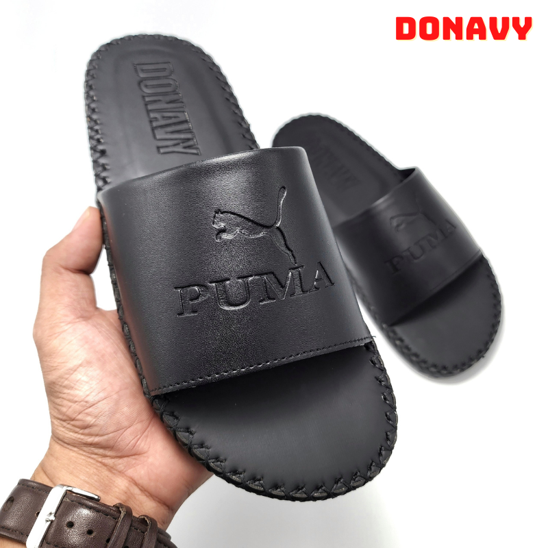 Dép nam quai ngang da cao cấp may quai chắc chắn có tới size 45 d.spo